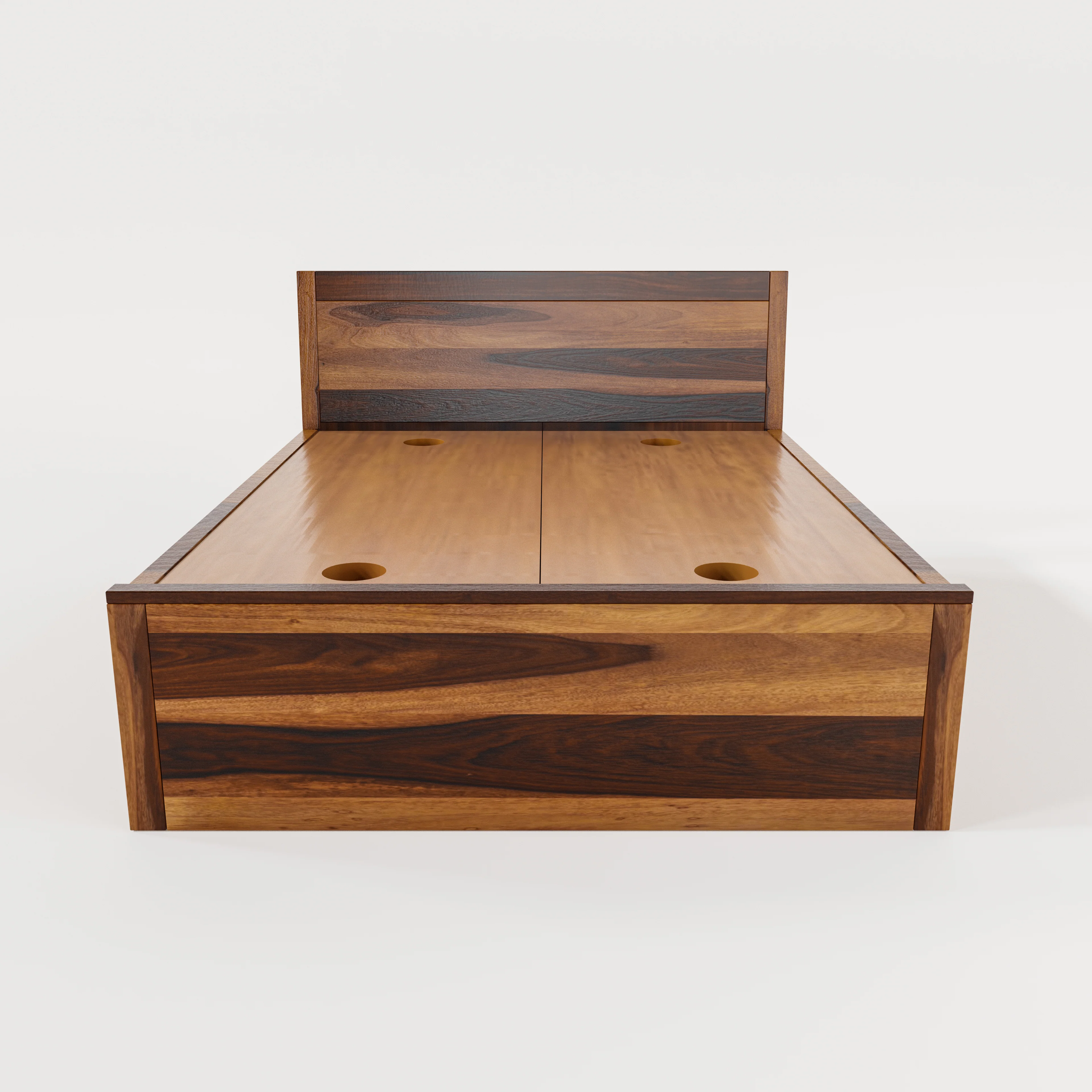 Oyashe Sheesham Wood Bed - With Storage - Image 3